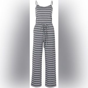 “Copied photo* Spaghetti strap, wide leg Lounge jumpsuit size small.